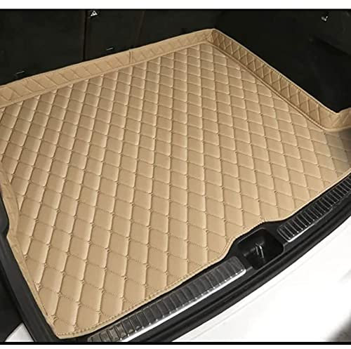 LICOME Auto Leder Kofferraummatten für Volkswagen Caddy Maxi 2015-2024, Custom Kofferraumwanne Wasserdicht Kratzfest Cargo Teppich rutschfest Kofferraum Schutzmatten Zubehör,G Beige