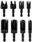 Bestgle 8pcs 1/4 Shank Wood Plug Cutters - 4 Straight and 4 Tapered Plug Cutters, Taper Cutting Tool, Cork Drill Bit