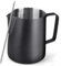 Hoenart Brocca schiumalatte in acciaio inox, 350 ml, colore nero, con penna per latte art