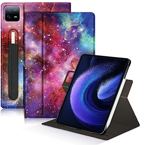 DINGGUAGUA Funda compatible con tablet Xiaomi Pad6/6pro de 11 pulgadas lanzada en 2023, funda de soporte multiángulo para tableta Mi Pad 6 Pro, giro ajustable de 360°, Galaxy