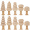 SEWACC 10 Piezas Pequeño De Madera Árbol De Adornos De Madera Árboles En Miniatura De Madera Sin Terminar Árbol De Madera Sin Pintar Falso Suite Arbol De Loto Niño Manual