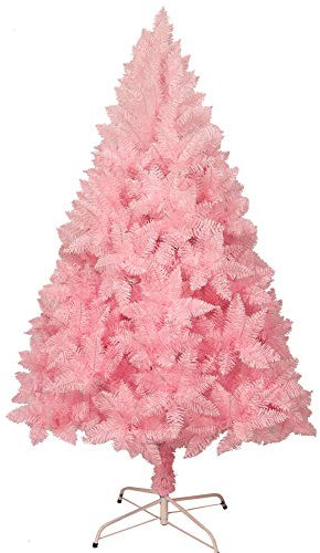 Einzigartiger rosafarbener Weihnachtsbaum, künstlicher Weihnachtsbaum, automatisch ausgebreiteter Farbverlauf, aufklappbarer Baum, Einkaufszentrum, Fenster, Urlaubsdekoration, Metallständer, 120 cm