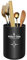 Bote Soporte Utensilios Cocina, 15 x 10 cm Soporte Bote para Porta Utensilios de Cocina Metal, Soporte para Porta Cubiertos de Cocina, Portautensili da Cucina para Tenedores, Cucharas, Palillos(Negro)
