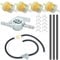 Kit per tubo della benzina, per moto, filtro benzina, set di 3 pezzi, 15 cm, tubo del carburante 5 mm + 4 filtri benzina da 5 mm + 10 fascette stringitubo per auto, moto, scooter, tosaerba
