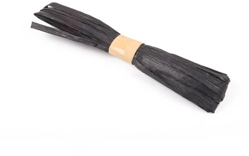 40m Raffiabast,Naturbast Bast Raffia Bastband Natur Raffiabast Natur Florbast Raffiabast zum Basteln Für Geschenkbox Festival Geschenk Dekoration Verpackung,Schwarz