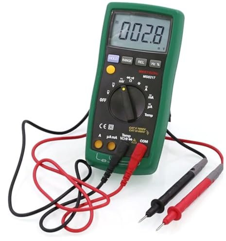 MGL MASTECH MS8217 MS8229 Digital Multimeter Meter AC/DC Voltage AC/DC Current Resistance Capacitance Tester with Temperature Measurement(MS8217)