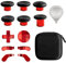 DTianSir 14 in 1 levette in metallo per controller wireless Xbox Elite serie 2, accessorio di ricambio con 6 levette Swap, 4 palette, 2 D-pad, 1 borsa, 1 strumento (rosso)