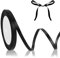 Schwarz Geschenkband Satinband 6mm 23M, Schleifenband, Haarband Dekoband Stoffband für Trauerschleife Hochzeit Halloween Weihnachten Basteln Geburtstag Geschenkverpackung Seidenband