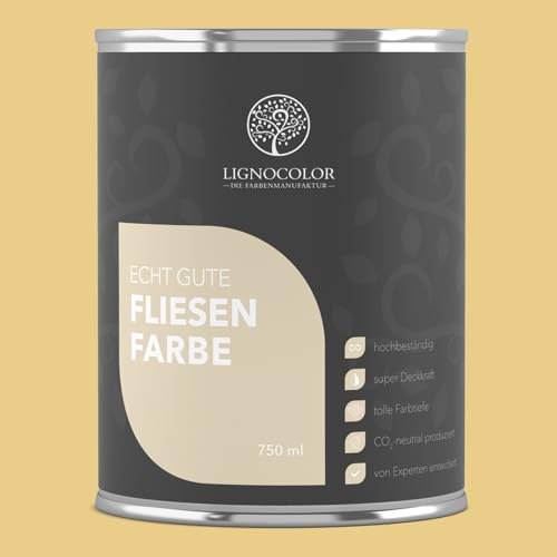 Lignocolor Fliesenfarbe matt | hochbeständige Farbe für Wand- & Bodenfliesen (Sierra Nevada matt, 750 ml) | hochdeckend für den Innenbereich
