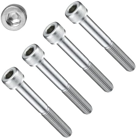TERF® Tornillos de cabeza hexagonal M8 x 60 mm, grado 12.9 de alta resistencia, tornillo de máquina M8 (8 mm) x 60 mm, tornillos hexagonales de llave Allen, paquete de 5