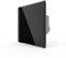 LIVOLO 2-facher dimmbarer Touch Lichtschalter Glasschalter Touchlichtschalter Dimmer Dimmerschalter Glas Wandschalter Glasblende Seriendimmer Schwarz VL-FC2D2-2G-C2-12