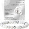 Bivei Howlite - Ruhe & Klarheit - Perlenarmband für Frauen 6mm Halbedelstein dehnbarer elastischer Schmuck Yoga Geschenke
