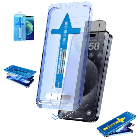Jeeeun Invisible Artifact Screen Protector, 2024 New Invisible Screen Protector for iPhone- Dust Free Without Bubbles (HD Film,for iPhone13)