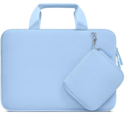MOSISO Laptop Case 16 inch, 15-15.6 inch Laptop Sleeve Bag Compatible with MacBook Pro 16, HP, Acer, Dell, Lenovo, ASUS, Neoprene Carrying Computer Bag with Handle&Detachable Small Case, Air Blue