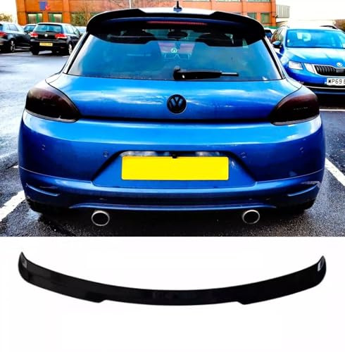 For Auto Perfectionists UK Rear Roof Spoiler Compatible With VW Scirocco TSI TDI R 2008-2014 ABS Gloss Black