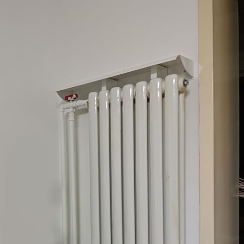 Industrial Radiator Shelf Unit with Floating Brackets for Tall Cast Iron Radiators Shelf Over Radiator for Hallway/Bathroom (Long 90CM)