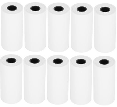 Kids Instant Camera Printer Paper, 10 Rolls DIY Instant Print Digital Camera Refill Paper White Thermal Printer Paper School Supplies Crafts Student Tool The Optimal Pick for Kid's Instant Cameras