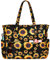 oscaurt Große Strandtasche für Damen mit 8 Taschen, wasserdicht, sanddicht, Sommer, Strand, Tragetasche, Urlaub, Reisen, Einkaufstasche, Handtaschen für Pool, Fitnessstudio, Sonnenblumen
