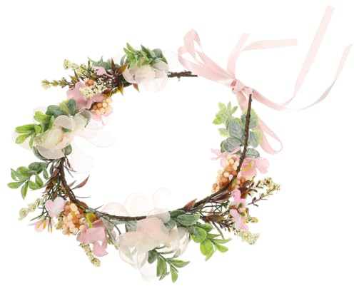 Yardwe Hundeblumenkragen Für Hochzeit Mit Verstellbarem Band Künstlichen Blumen Und Blättern Leichtes Hundehalsband Für Party Festival Fotoshooting Und Als Hundestirnband