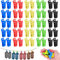 Pmueuff 100 Pièces Pinces Chaussettes, Pinces à Chaussettes pour Lave Linge et Sèche Linge Pince à Linge Clip pour Chaussettes Multi Usage Pince a Chaussettes Clip de Chaussette avec Crochets