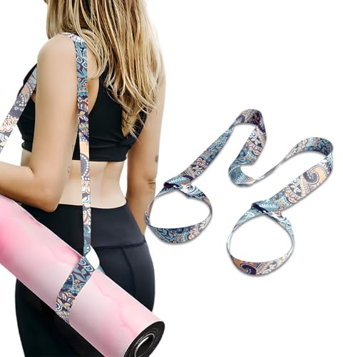 Yoga Mat Carrying Strap, Adjustable Shoulder Strap for Yoga Mat | Lightweight Hands-Free Portable Mat Holder, Fits All Yoga Mat Sizes for Fitness, Pilates and Stretching (Mat Not Included)