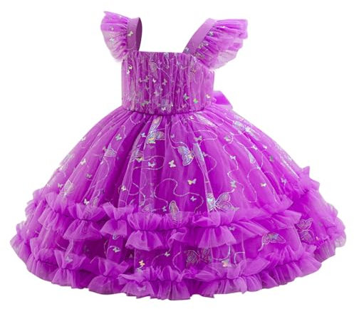 Robe de Princesse Enfant Fille Sequins Robe de Soirée Tulle en Dentelle Anniversaire Robes pour La Fête Robes Formelle Fête D'anniversaire Mariage Demoiselle D'honneur Fille Âge pour 0-6 ans