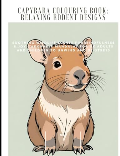 Capybara Colouring Book: Relaxing Rodent Designs No 2: Soothing Wildlife Scenes for Mindfulness & Joy | Adorable Mandalas for UK Adults and Children to Unwind and De-Stress