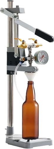 Bierflaschenfüller, manueller Gegendruck-Flaschenfüller, mit Manometer und Auspuffventil, Flaschenöffnung unter 45 mm, Flüssigkeitsfüllwerkzeug
