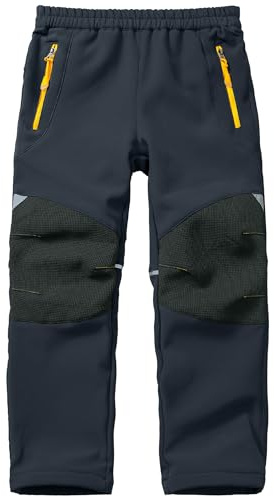 Jogwits Kinder Softshellhose Wasserdicht Skihose für Jungen und Mädchen | Warm Outdoorhose Thermohose, Gefüttert Winterhose, Wanderhose, Cargohose