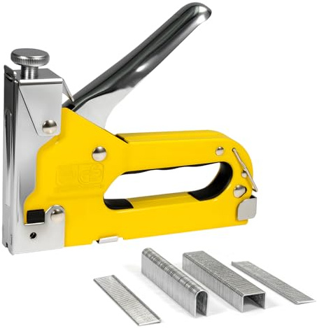 SUNNYNEST 3-in-1 Heavy Duty Staple Gun Upholstery Staple Gun Heavy Duty for Wood Quick-Jam Release for Wall Use for Carpet for Fabric for Cable Staplers Tackers