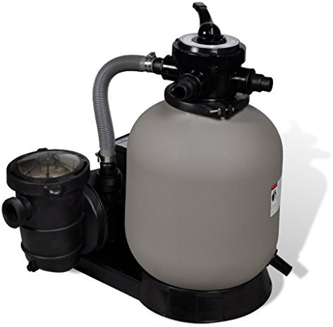 Fest Night Pool Filtro a sabbia Sand filter 18000l/H Filtro aria Con Pompa Piscina 35 cm