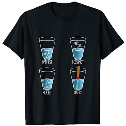 Optimist Pessimist Realist Oboist Orchester Oboe Design T-Shirt