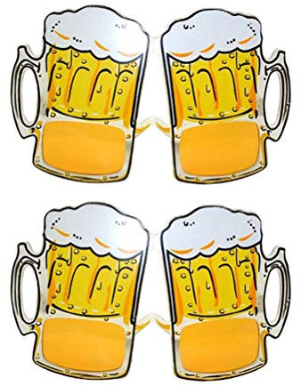 NUOBESTY brillen bier tasse brillen für kostüm party bühne gezeigt ， 2 stücke