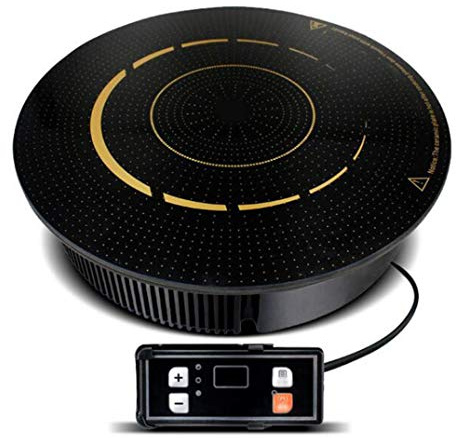 Table de cuisson à induction portable Cuisinière à inductionCuisson à induction Mini Cuisinière à induction intégrée d'une seule pièce, 2000w, noire