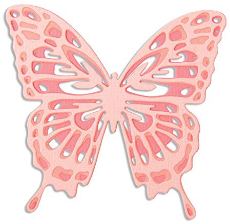 Sizzix, Mehrfarben, Einheitsgröße Thinlits Stanzschablonen 3 Stk 664394 Detaillierte Flügel von Jessica Scott, Metall