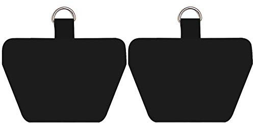 COCASES 2 Stück Handy Lanyard Pads, 2er Ersatz Selbstklebende Einlagen kompatibel mit meisten Smartphones(Schwarz)