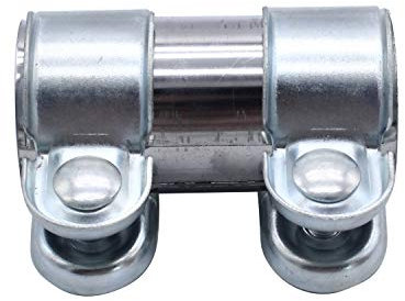 TAKPART Exhaust Pipe Connector Double Clamp Ø 38 mm x90 mm