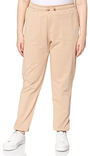 NA-KD Damen Logo Basic Sweatpants Trainingshose, beige, M