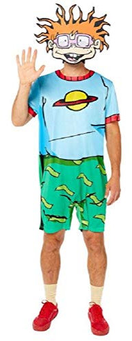 amscan Costumes de Taille Adulte, Bleu/Vert, S Homme