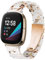 Miimall Kompatibel mit Fitbit Versa 3/Sense Armband, Hochwertiges Leicht Resin Harz Ersatzarmband mit Doppelte Faltschließe aus Edelstahl Uhrenarmband für Fitbit Versa 3/Sense-Nougat