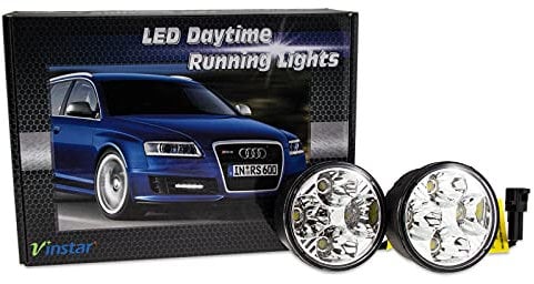 Vinstar 4 Emitter LED Tagfahrlicht 6000K Rund Ø 70mm inkl. Relais E-Prüfzeichen