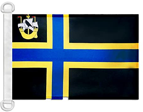 AZ FLAG Caithness county Boat Flag 45x30 cm Mesh Polyester Plastic Rings | Outdoor and marine use 12x18 in boat flag weather resistant with double stitched seams and reinforced edges