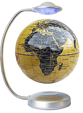 xuejuanshop World globe 8-Inch netic Levitation Light Globe, Floating Head Light, Sphere Light, Press Light for Office Home globe