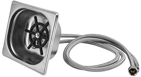 Lavatazze, Sciacquatrice per Bicchieri Comoda Automatica per Ristorante/Hotel per Bar Pub(Colore acciaio inossidabile)