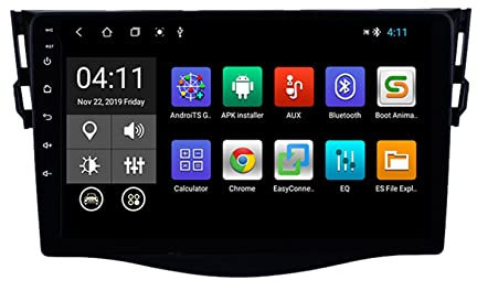 Double Din Car Stereo 9 inch Digital Screen Car Audio Player with FM Radio For Toyota RAV4 2007-2011 Plug and play With GPS Support Mirror Link/Steering Wheel Control Dual USB Backup Camera