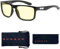 Gunnar Gaming- und Computerbrille - Intercept, Onyx Rahmen, Amber Linsen - 65% Blaulicht und 100% UV-Schutz - Stärke + 1.5 - Premium Blaulichtbrille- Reduziert Augenbelastung
