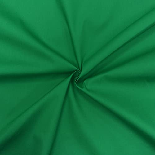 designers-factory Popeline Stoff aus 100% Baumwolle - Erhältlich in über 20 Farben - Verkauft nach Stücken - Baumwollstoff uni (3m x 1m46, Tannengrün)