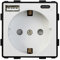 BSEED Wandsteckdose EU Steckdose 16Amp Steckdose Einsatz mit USB Steckdose Anschluss (Max. 2.1A) Typ C Port Steckdose Ersatz Weiß 86mm