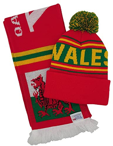 Wales Football Supporters World Cup Hat and Scarf Set