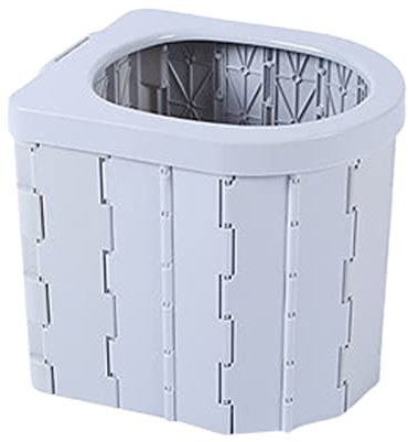 Samnuerly Tragbare Reiseklapptoilette Urinal Mobiler Sitz für Camping Wandern Auto Klapptoilette Kinderbedarf Ausflugswerkzeuge Klapptoilette grau2